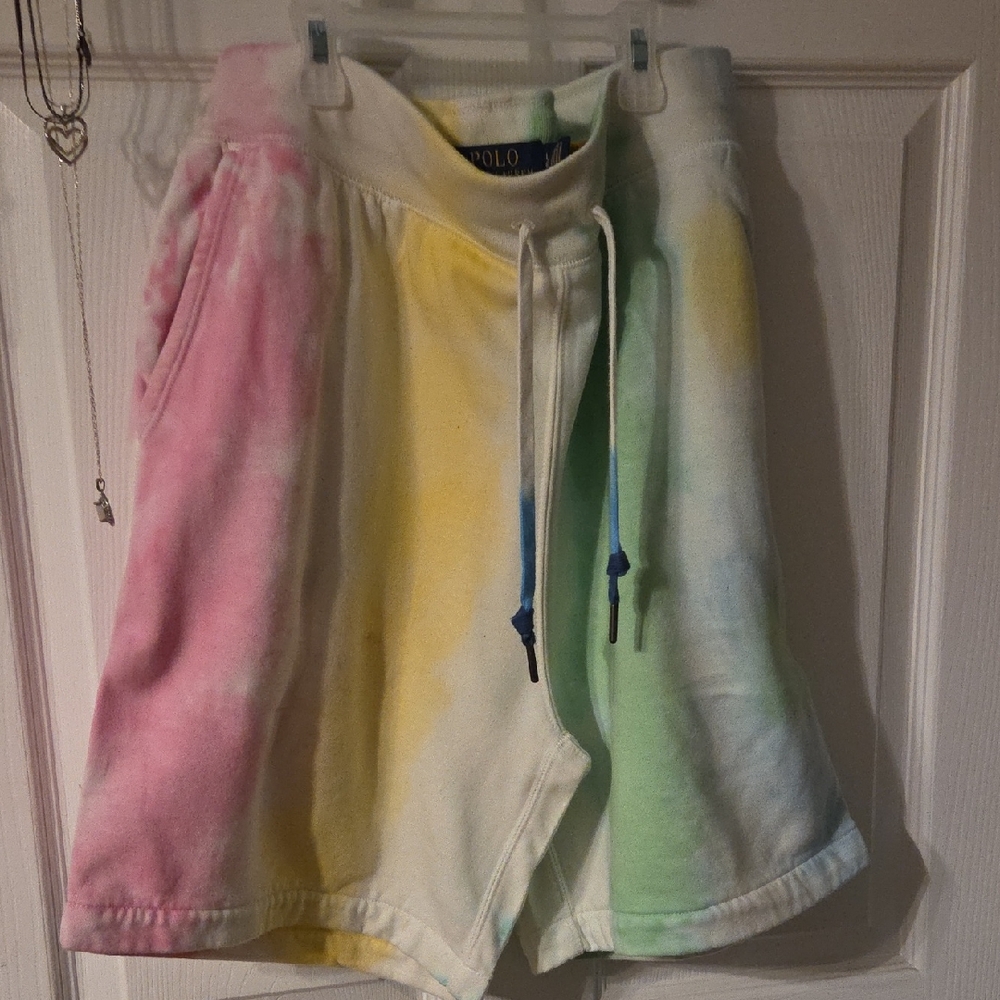 Ralph Lauren Pastel Tie-Dye Lounge Shorts in Pink, Yellow, Green, Blue